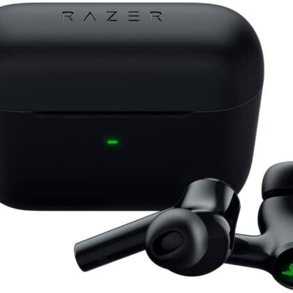 Razer Hammerhead True Wireless (2nd Gen) Bluetooth Gaming Earbuds: Chroma RGB Lighting -60ms Low-Latency- Active Noise Cancellation - Dual Environmental Noise Cancelling Microphones- Classic Black