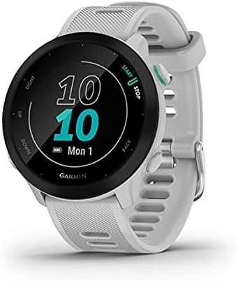 Garmin Forerunner 55, GPS Running Watch with Daily Suggested Workouts, Up to 2 Weeks of Battery Life, White One Size (Renewed Premium)