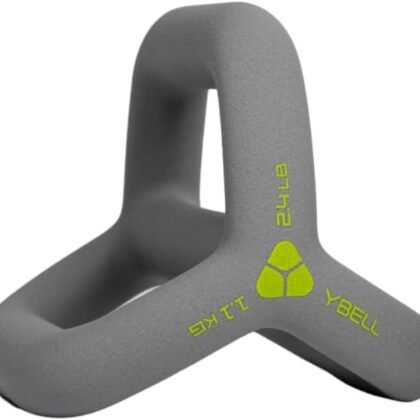 TRX YBell Arc Series 3-in-1 Kettlebell, Dumbbell and Push Up Bar Workout Equipment | Non-slip, Non-rust, Neoprene Coated | Perfect for Strength Training & Conditioning Workouts | 2.4 LBS