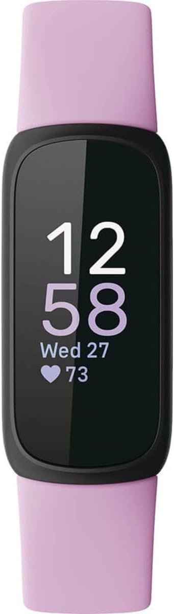 Fitbit Inspire 3 Health &-Fitness-Tracker with Stress Management, Workout Intensity, Sleep Tracking, 24/7 Heart Rate and more, Lilac Bliss/Black, One Size (S & L Bands Included) - Image 2