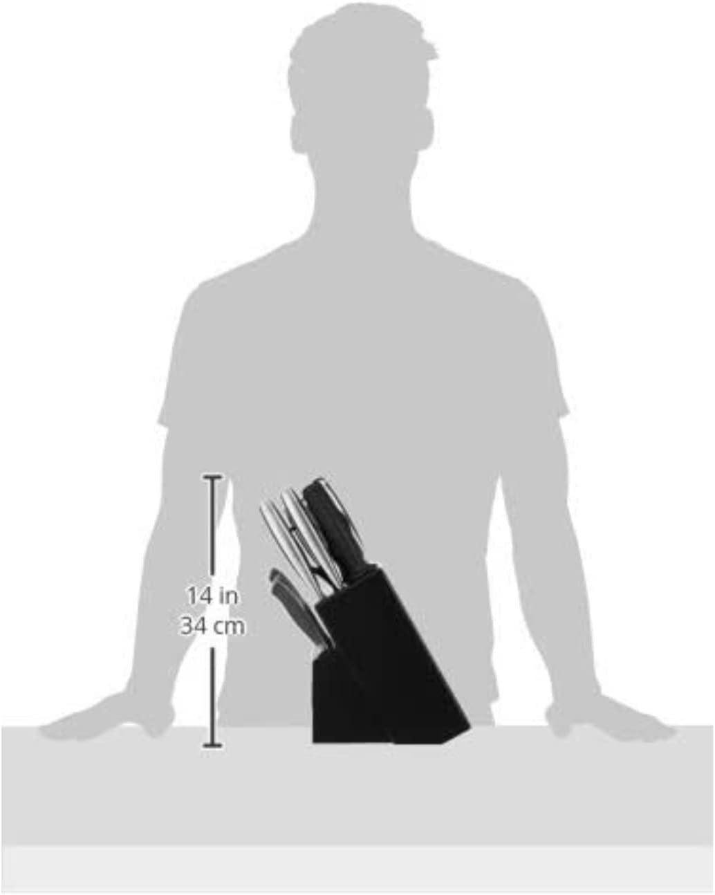 CUISINART Block Knife Set, 15pc Cutlery Knife Set with Steel Blades for Precise Cutting , Lightweight, Stainless Steel, Durable & Dishwasher Safe,C77SS-15P - Image 3