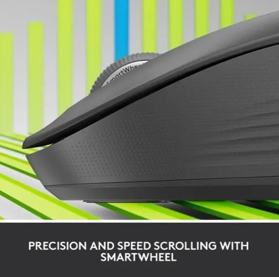 Logitech - Signature M550 L Full Size Bluetooth Ambidextrous Mouse with Silent Clicks - Wireless - Graphite (Renewed) - Image 2