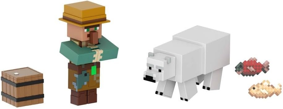 Mattel Minecraft Action Figures & Accessories 2-Packs, 3.25-inch Scale with Pixelated Design, Collectible Toy Set (Characters May Vary) - Image 5