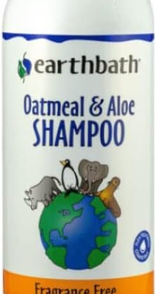 earthbath, Oatmeal & Aloe Dog Shampoo - Oatmeal Shampoo for Dogs, Itchy, Dry Skin Relief, Dog Wash, Made in USA, Cruelty Free, Fragrance Free Pet Shampoos - 16 Oz (1 Pack)