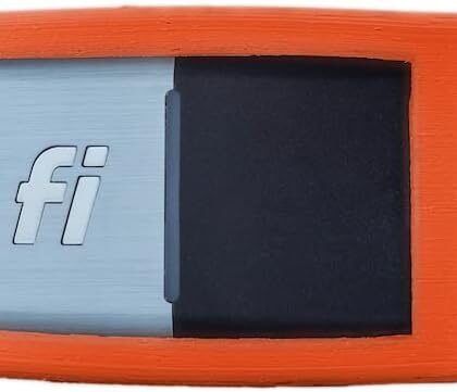 Fi Fastener Flex for Fi Series 2 Smart Dog Collar Beacon GPS Dog Tracker - Version 2, Smaller and More Flexible (Orange) (Fi GPS Tracker and Collar Not Included)