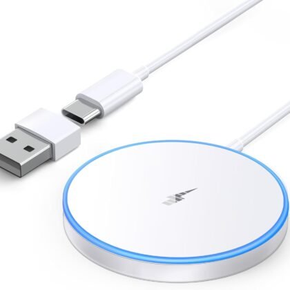 Magnetic Wireless Charger 15w Apple Mag-Safe Charger for iPhone 17 Pro Max/17 Pro/17Air/17/16/15/14/13/12 Series AirPods Series LED Magnet Charging Pad Mag Safe Charger with Dual Charging Ports