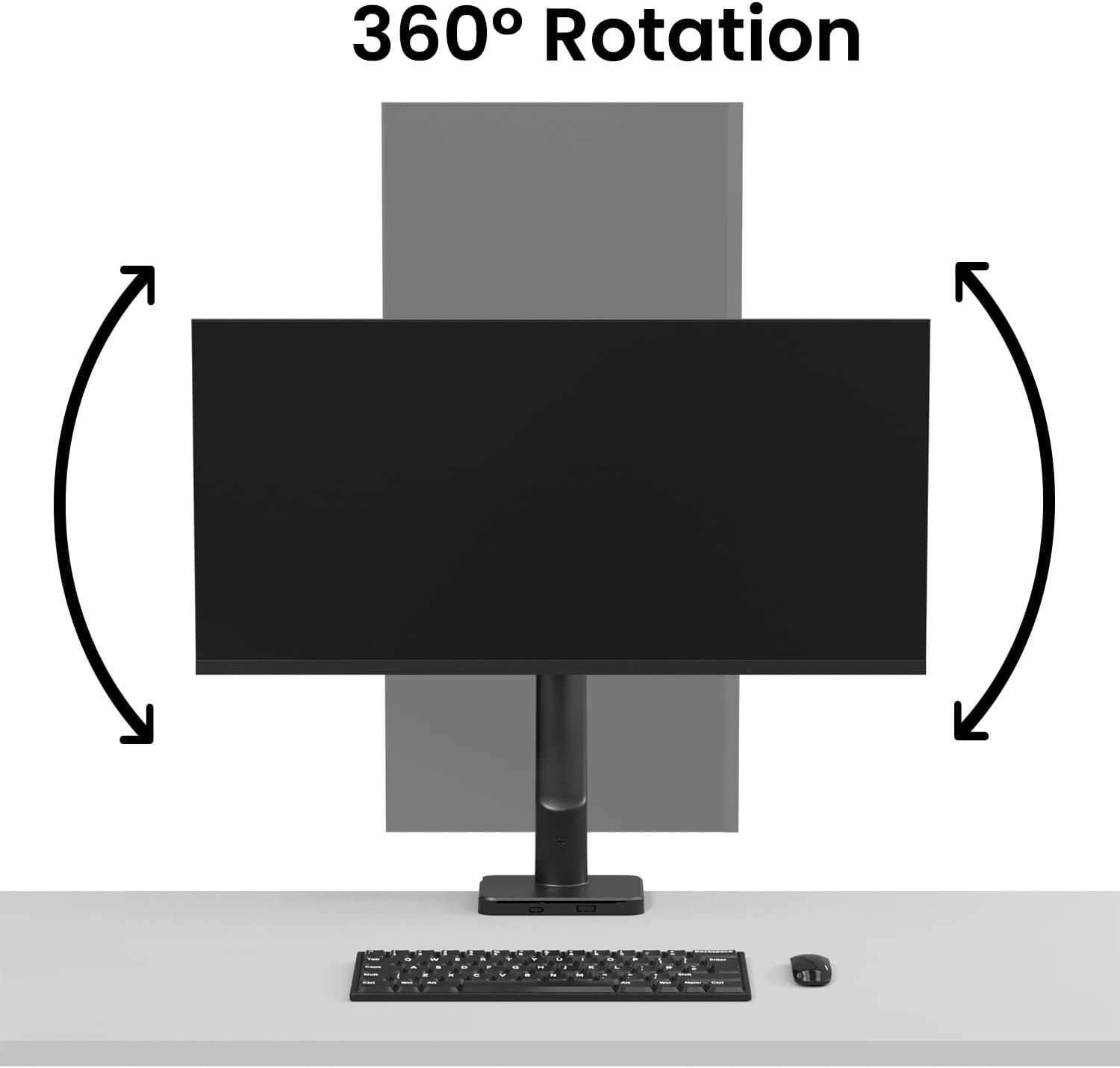 Samsung Odyssey G9 Premium Ultrawide Monitor Arm - 49" Curved Ultrawide Mount, Heavy Duty, Adjustable Height, Max VESA 100x100, Black - Image 9