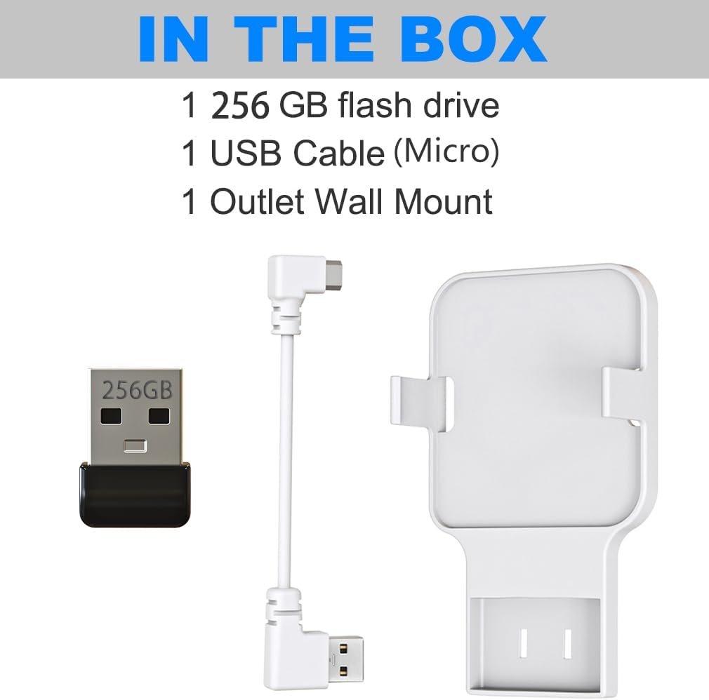 256GB Blink USB Flash Drive, with Outlet Wall Mount for Sync Module, Space-Saving Mount Bracket Holder for Blink Outdoor/Indoor Security System (Sync Module 2 is NOT Included),1Pack - Image 7