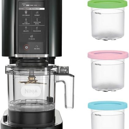 Ninja CN301CO CREAMi Ice Cream Maker, for Gelato, Mix-ins, Milkshakes, Sorbet, Smoothie Bowls & More, 7 One-Touch Programs,