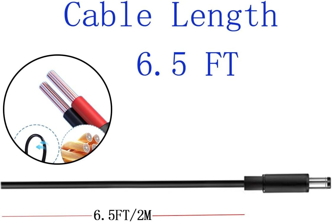 12V Charger for Razor Power Core E90 E95 Replacement Black Label E90, MX125 Dirt Rocket, XLR8R and E-Punk Kids Ride on Car Toys Battery Adapter Replacement Power Cord 6.5Ft - Image 7