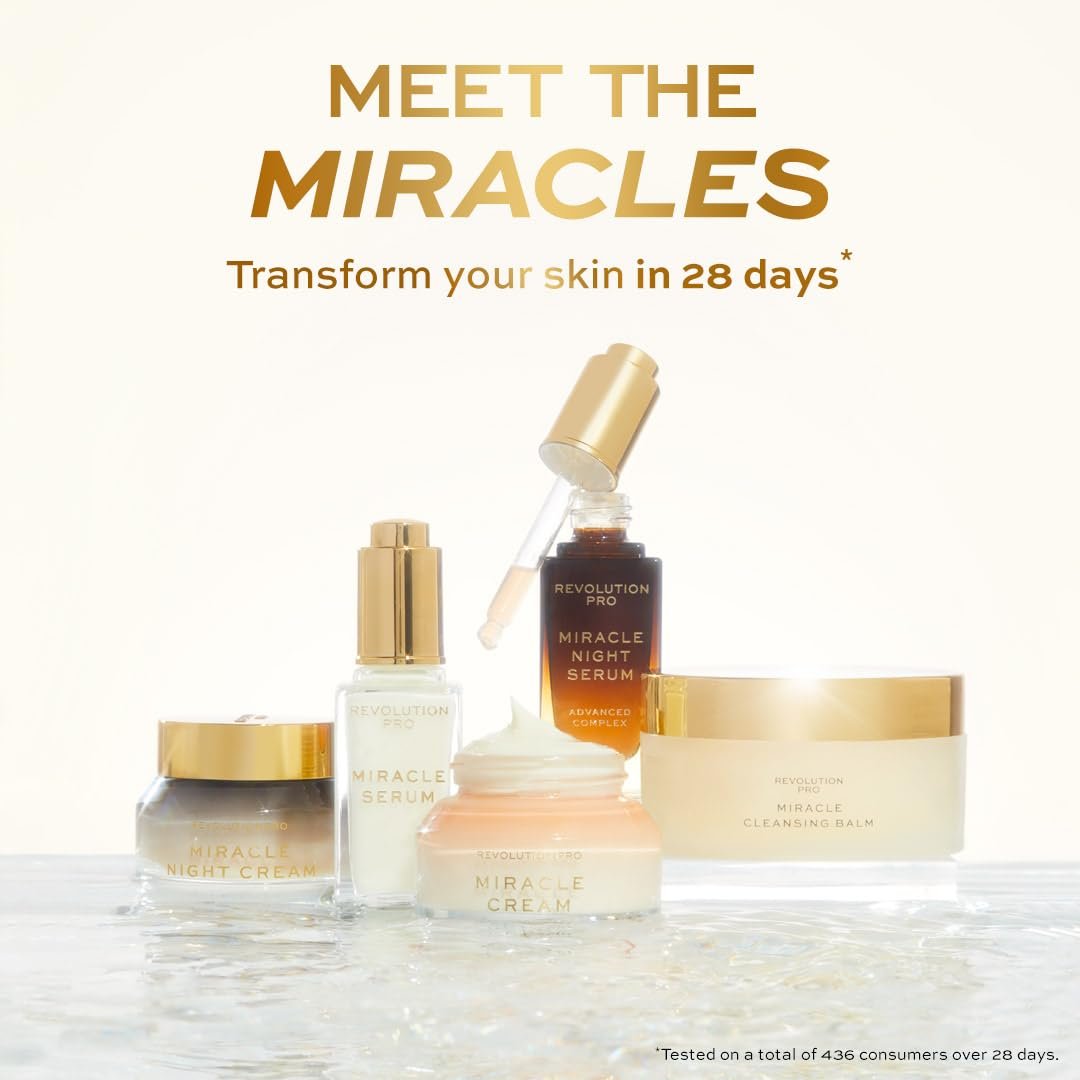 Revolution Pro Miracle Night Rescue Serum Advanced Complex, Overnight Face Serum, Smooths & Plumps Skin with Hyaluronic Acid & Peptides, 1 oz - Image 4