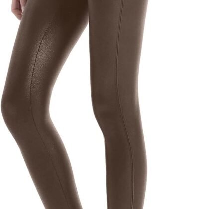 Retro Gong Womens Faux Leather Leggings Stretch High Waisted Pleather Pants