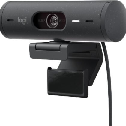 Logitech Brio 500 Full HD Webcam with Auto Light Correction, show Mode, Dual Noise Reduction Mics, Webcam Privacy Cover, Works with Microsoft Teams, Google Meet, Zoom, USB-C Cable, Streaming -Graphite