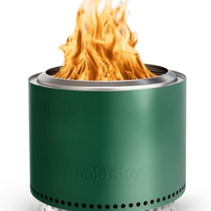 Solo Stove Bonfire 2.0 with Stand, 19.5 Inch Smokeless Fire Pit with Removable Ash Pan - Portable Outdoor Fire Pit - Stainless Steel Wood Burning Fireplace, Ideal for 4-6 People, 21.75 lbs, Cascade