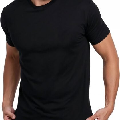 INTO THE AM Men's T-Shirts Soft Cotton Blend Crew Neck Tee S - 4XL Athletic Fit Plain Basic T-Shirt for Men