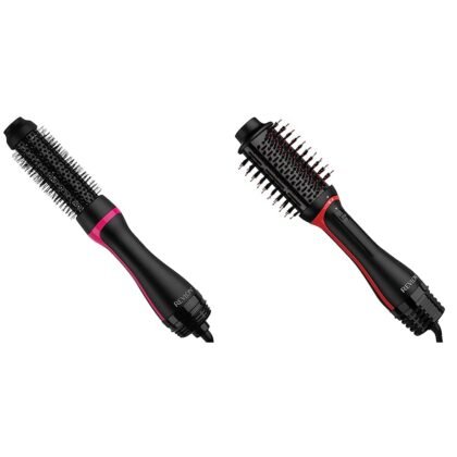 Revlon Round Brush Hair Dryer and Styler Bundle - Root Booster and Volumizer PLUS 2.0 Hot Air Brush