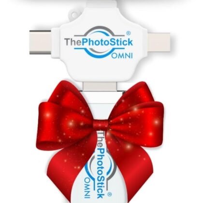 ThePhotoStick® Omni 32GB Memory Stick & USB Flash Drive – Photo & Video Backup for iPhone, Android, Mac & PC – Multiport Connection to Easily Store & Transfer Files