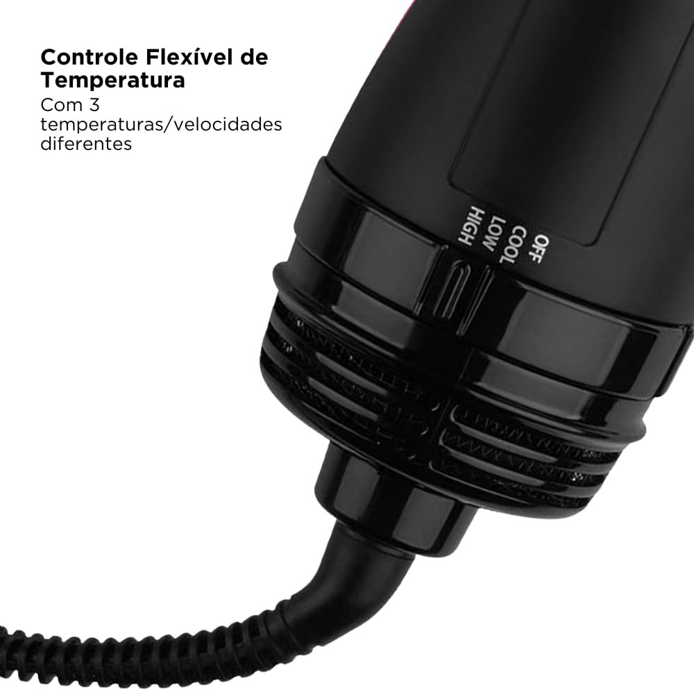 REVLON One-Step Root Booster Round Blow Dryer Brush and Hair Styler - Revive Styles, Boost Roots, and Add Volume to hair with this Hot Air Brush, 1 ½ inch Barrel (Black) - Image 8