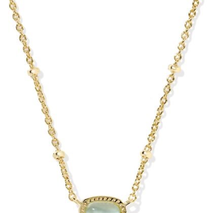 Kendra Scott Mini Elisa 14k Gold-Plated Satellite Short Pendant Necklace, Fashion Jewelry for Women