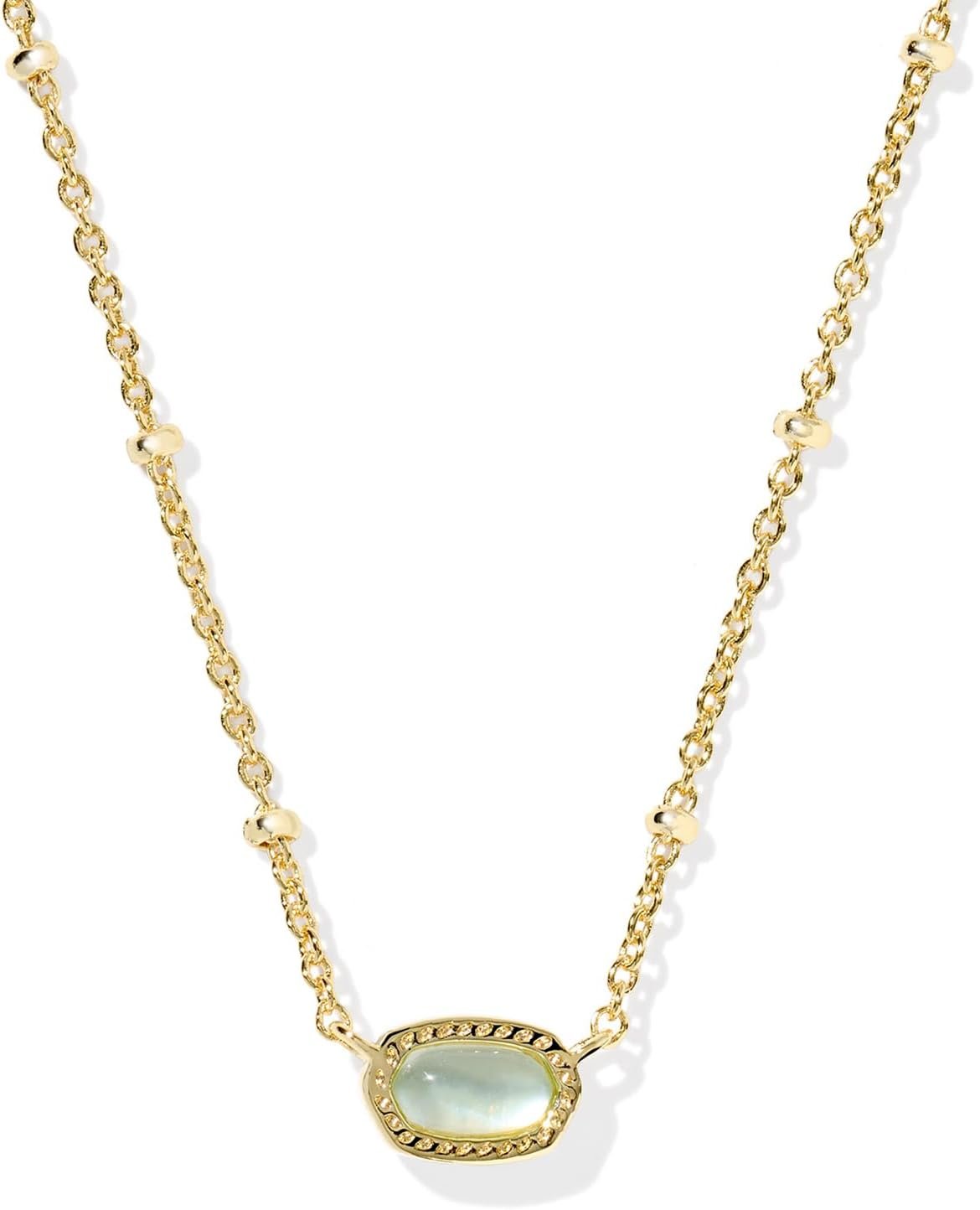Kendra Scott Mini Elisa 14k Gold-Plated Satellite Short Pendant Necklace, Fashion Jewelry for Women