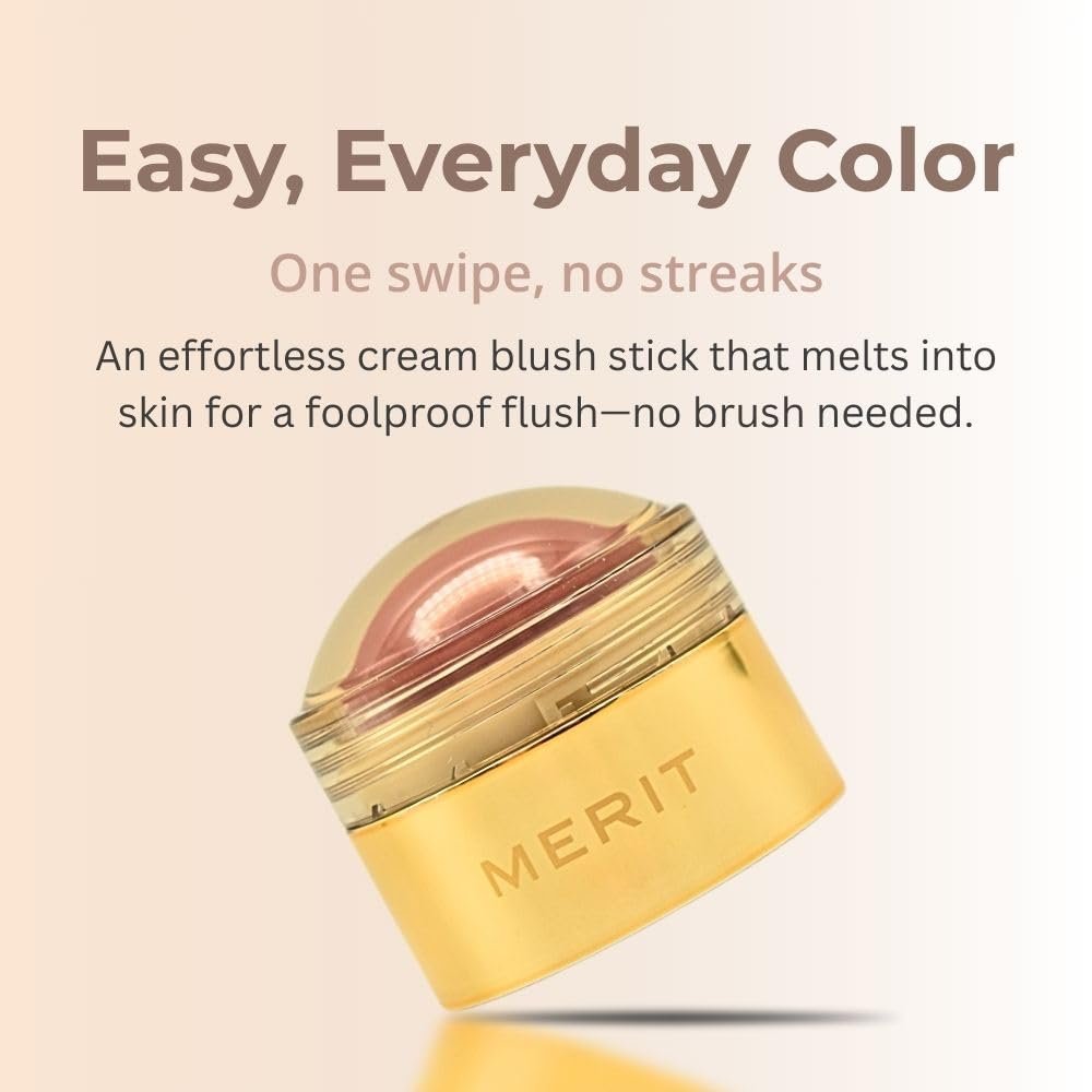 MERIT Flush Balm Cream Blush – Archival Cool Mauve | Hydrating Radiant Cheek & Lip Tint Stick with Vitamin E | Lightweight, Buildable, Vegan & Cruelty-Free Blush - Image 2