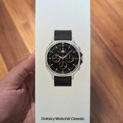 Samsung Galaxy Ai Watch 8 Classic Latin American Version SM-L500NZ (46mm) Bluetooth Wellness Tips Heart Rate Sleep to Workout Fitness Tracker (Silver Black Band SM-L500NZKALTA)