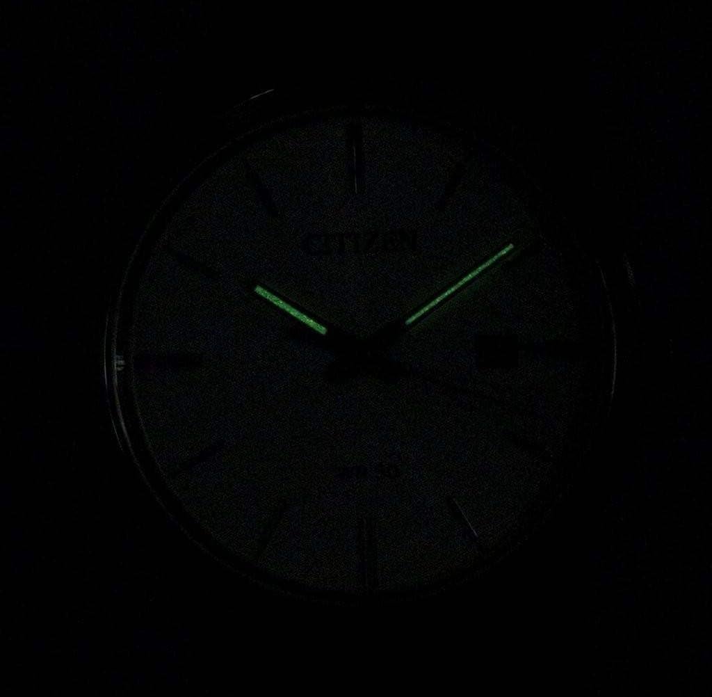 Citizen Quartz Mens Watch, Stainless Steel with Leather Strap, Casual - Image 5