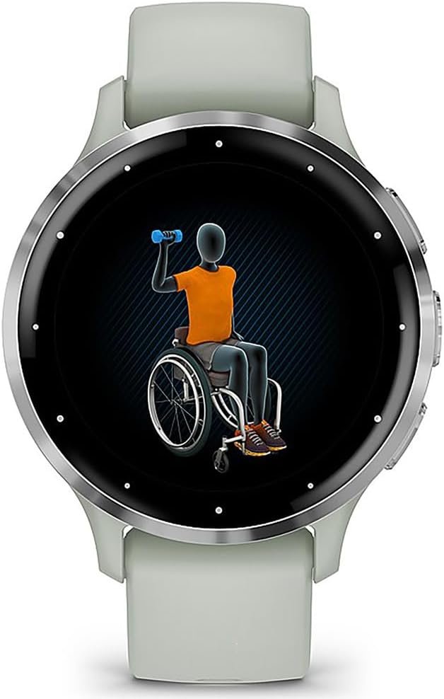 Garmin 010-02785-01 Venu 3S Health Fitness GPS Smartwatch Steel Bezel with Sage Gray Case 41mm Bundle with Dust Cover 3 Pack, 2-Pack Screen Protector and 2 YR CPS Enhanced Protection Pack - Image 3