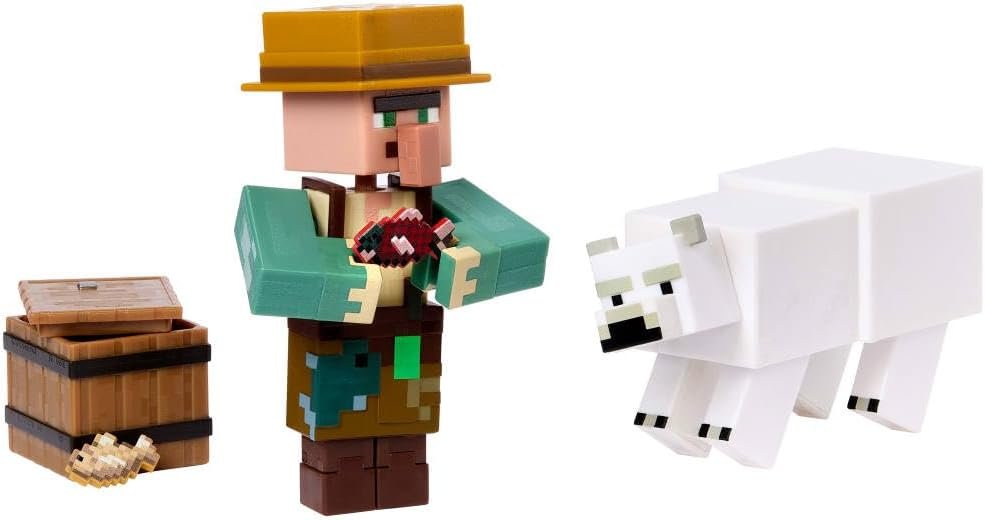 Mattel Minecraft Action Figures & Accessories 2-Packs, 3.25-inch Scale with Pixelated Design, Collectible Toy Set (Characters May Vary) - Image 9