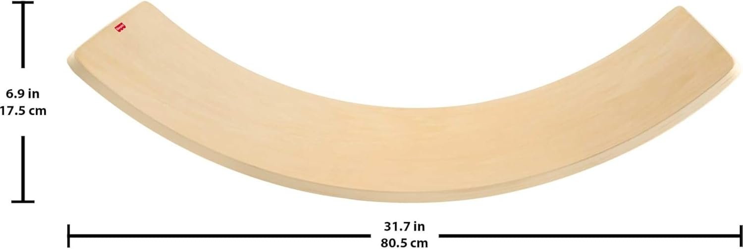 Fisher-Price Wood Montessori Toy Rockin' Balance Board, American Montessori Society Seal of Excellence, 31.7-Inch Wooden Motor Skills Learning Activity for Kids Ages 3+ Years(Amazon Exclusive) - Image 5