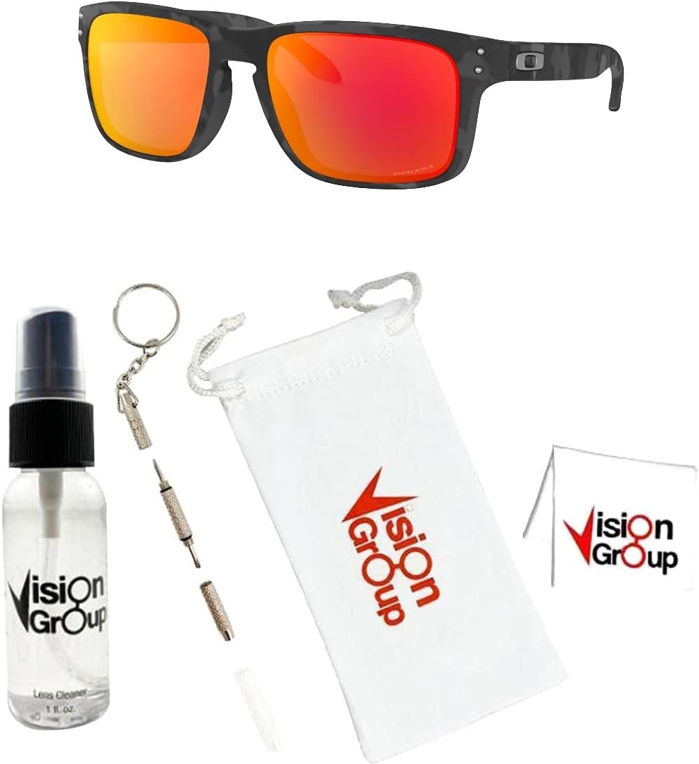 Oakley OO9102 Holbrook Sunglasses + Vision Group Accessories Bundle - Image 2