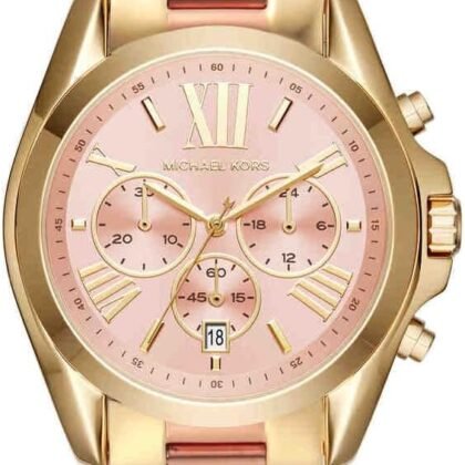 Michael Kors Ladies Mini Bradshaw Watch 36mm Case Size Quartz Chronograph Movement Stainless Steel Bracelet