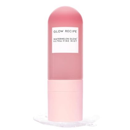 Glow Recipe Watermelon Glow Facial Spray + Hydrating Mist - Ultra-Fine Face Mist with Hyaluronic Acid + Hibiscus AHA to Refresh Dry Skin & Enhance Dewy Makeup - Suitable for All Skin Types (75ml)