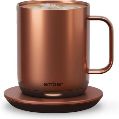 Ember Temperature Control Smart Mug 2, 10 Oz, App-Controlled Heated Coffee Mug with 80 Min Battery Life and Improved Design, Copper