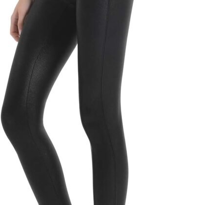 Retro Gong Womens Faux Leather Leggings Stretch High Waisted Pleather Pants
