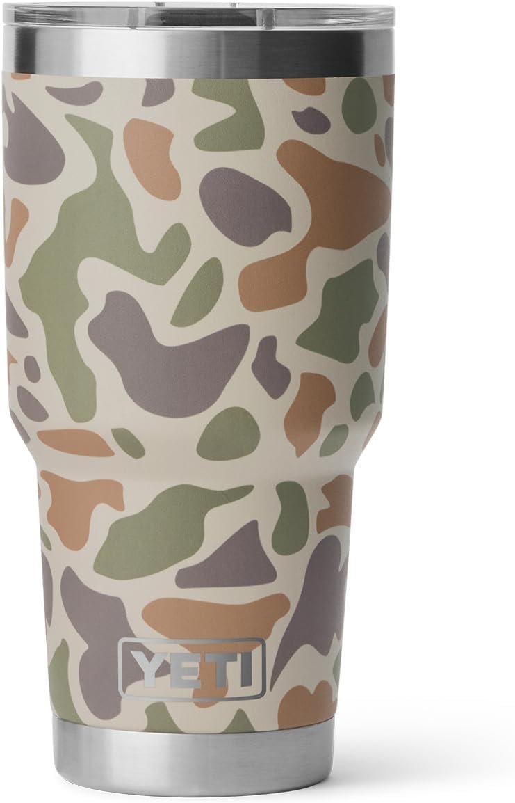 YETI Rambler 30 oz Tumbler, Stainless Steel, Vacuum Insulated with MagSlider Lid, Tan Camo - Image 3