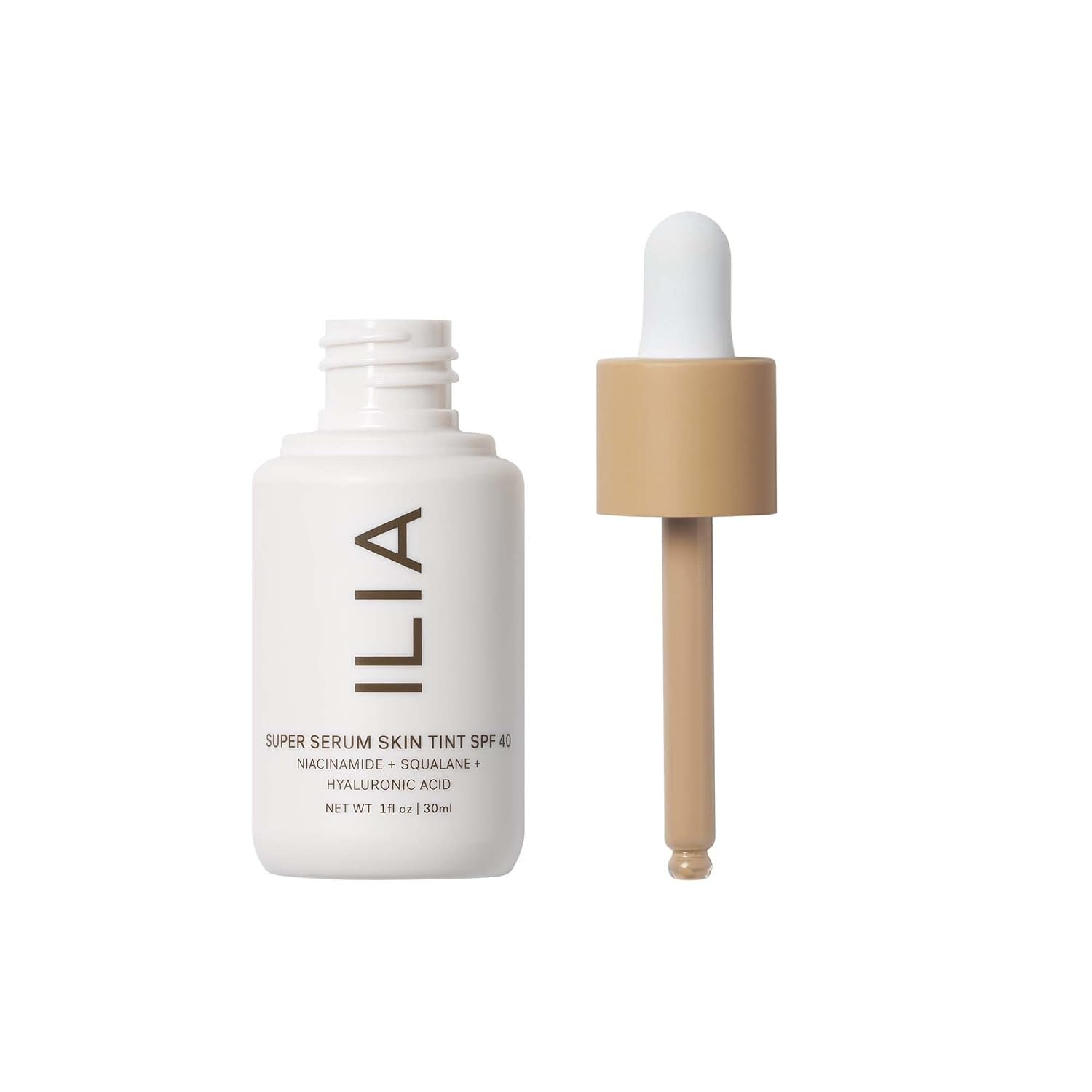ILIA - Super Serum Skin Tint SPF 40 | Non-Comedogenic, Vegan, Lightweight to Help Against Blue Light, + Pollution while Hydrating, Smoothing, + Refining (Bom Bom ST5, 1 fl oz | 30 ml) - Image 2
