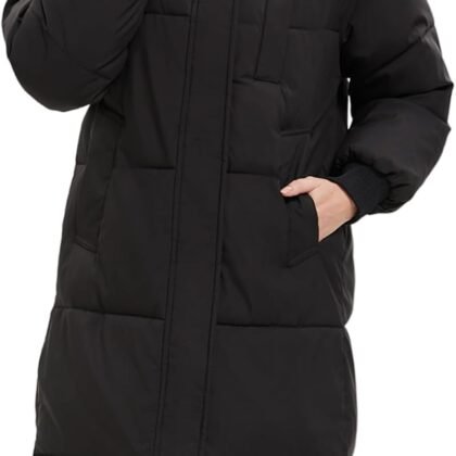 Long Puffer Jacket for Women,2024 Thickened Winter Coat Hooded with Deep Pockets, Ladies Warm Winter Jacket