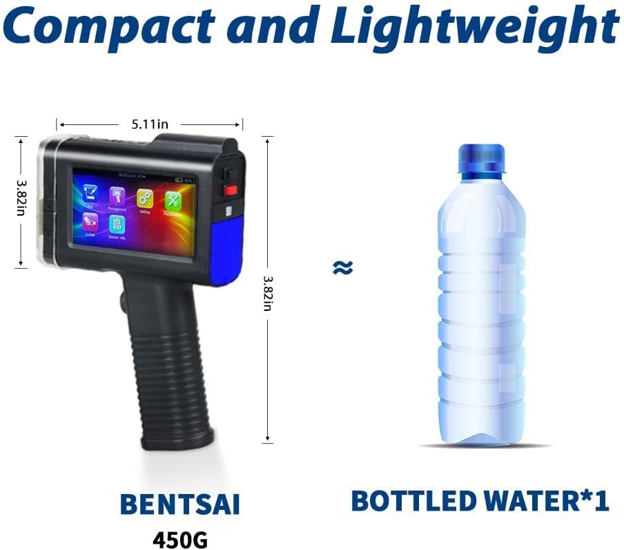 BENTSAI BT-HH6105B2 Handheld Inkjet Printer with 1/2 Inch Print Height Portable Handheld Printer for EXP Date, Batch Number, QR Code, Barcode, Logo on Carton Wood Fabric Plastic Metal - Image 6