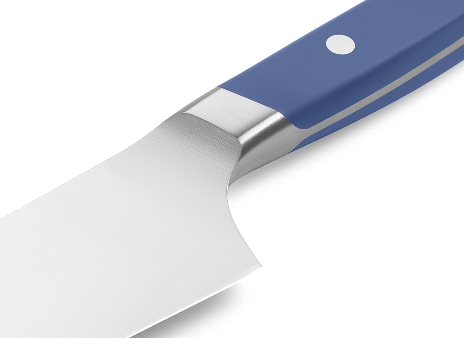 Misen 8" Chef Knife – High Carbon Japanese AUS-10 Stainless Steel – Hybrid German & Japanese Blade – Precision Kitchen Knife for Professionals & Home Cooks – Ultimate Cutting Performance - Blue - Image 8