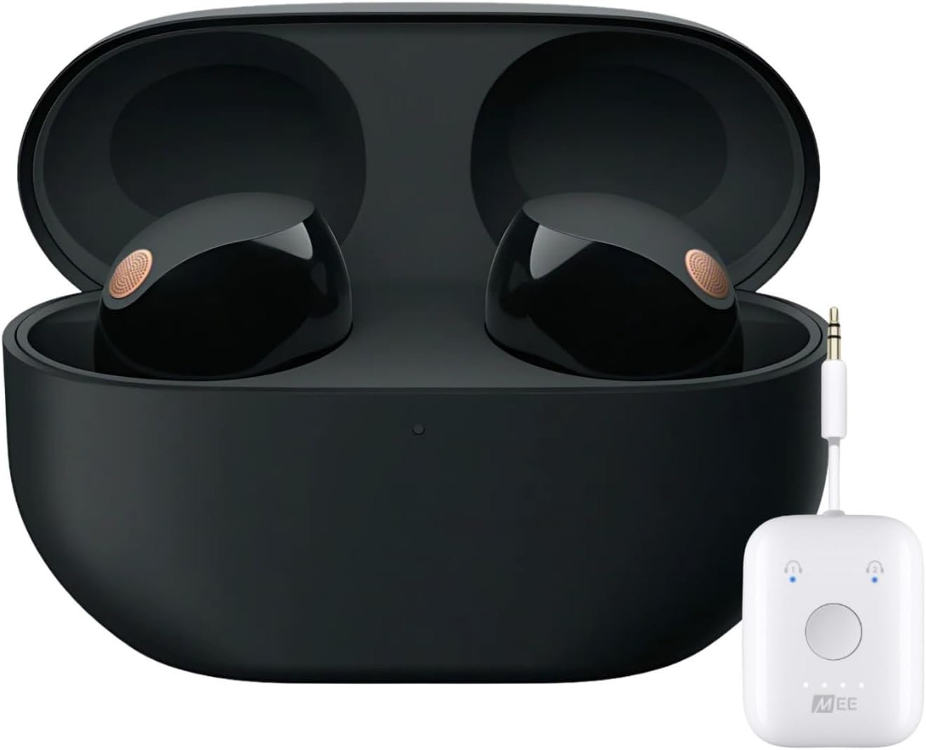 Sony WF-1000XM5 Truly Wireless Noise Canceling Earbuds (Black) Bundle with Bluetooth Audio Transmitter (2 Items)