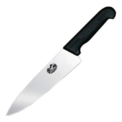 Victorinox Swiss Army 5.2063.20-X4 Fibrox Straight Chef's Knife Black 8 in