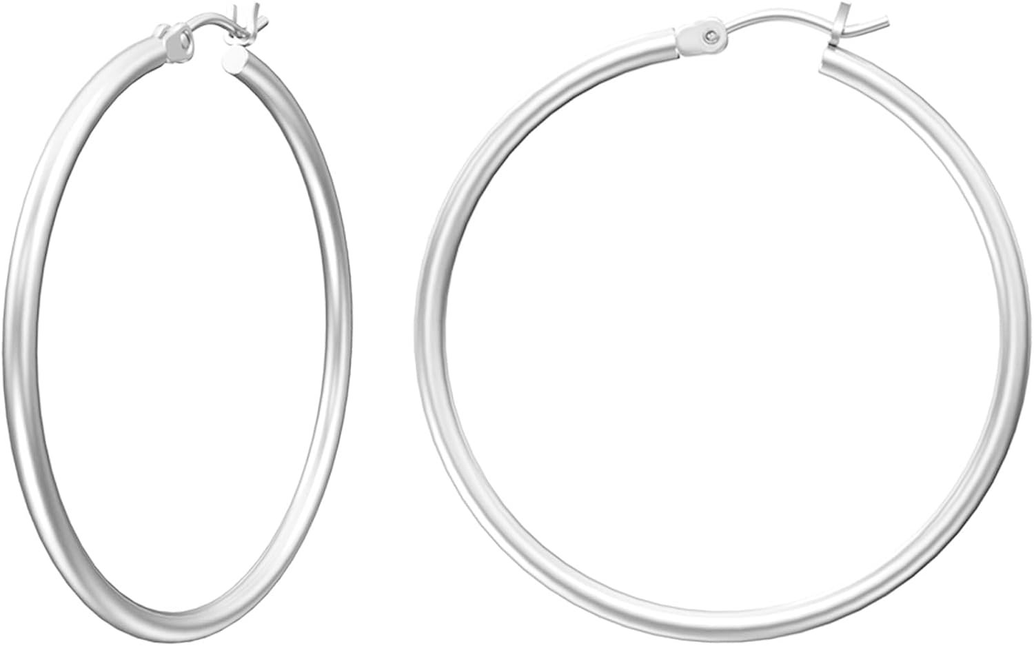 Gacimy Gold Hoop Earrings for Women 14K Real Gold Plated Hoops with 925 Sterling Silver Post