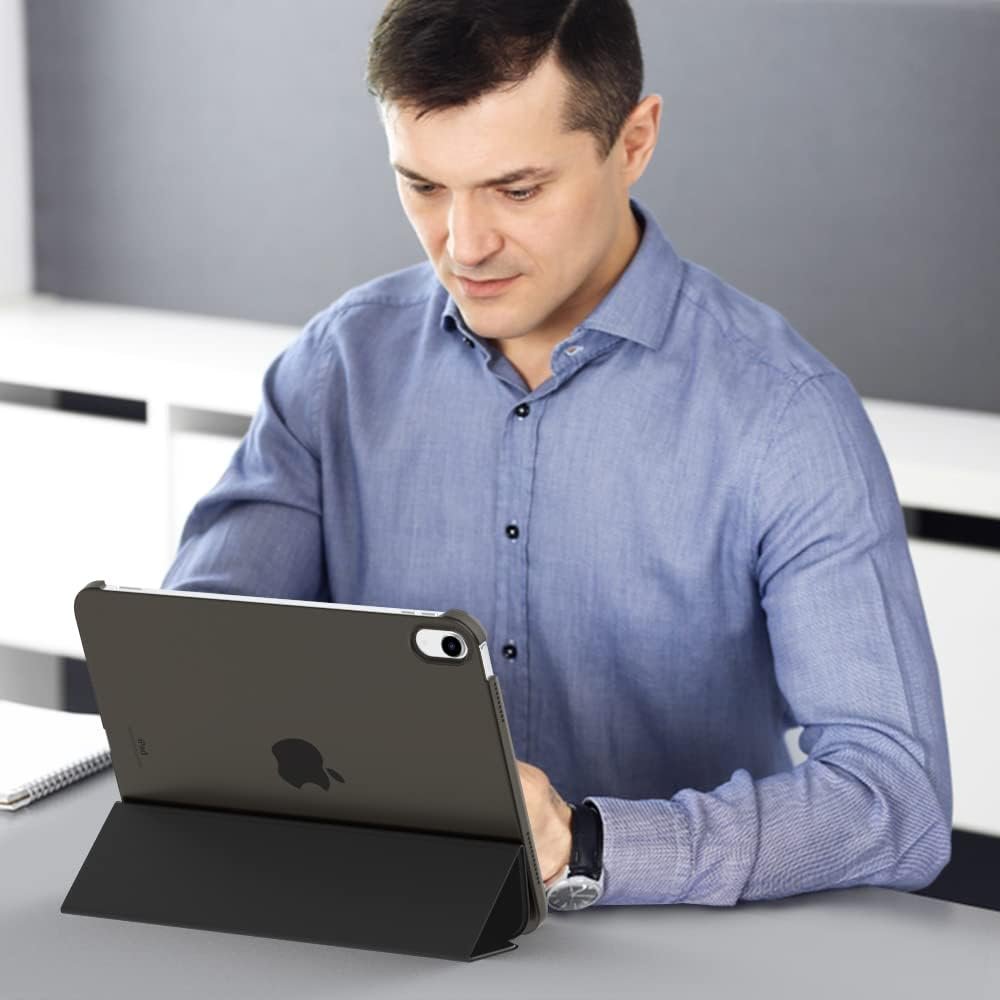MoKo for iPad (A16) 11th Generation Case 11 Inch 2025, iPad 10th Generation Case 10.9 Inch 2022, Slim Stand Hard PC Translucent Back Shell Smart Cover, Support Touch ID, Auto Wake/Sleep, Black - Image 8