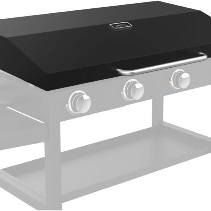 Upgrade Cover Hinged Lid w/Thermometer for Blackstone 36 Inch Griddle 1836 1554 1565 1825 1866 2149 1984 2151 1863 2122 1841 and More, Griddle Grill Hard Cover Flat Top Lid for Blackstone 36" Lid