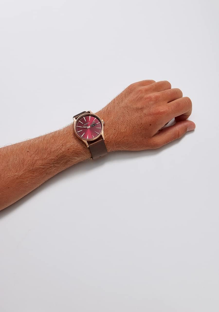 Nixon Men's A105 Sentry 42mm Stainless Steel Leather Quartz Movement Watch - Image 7