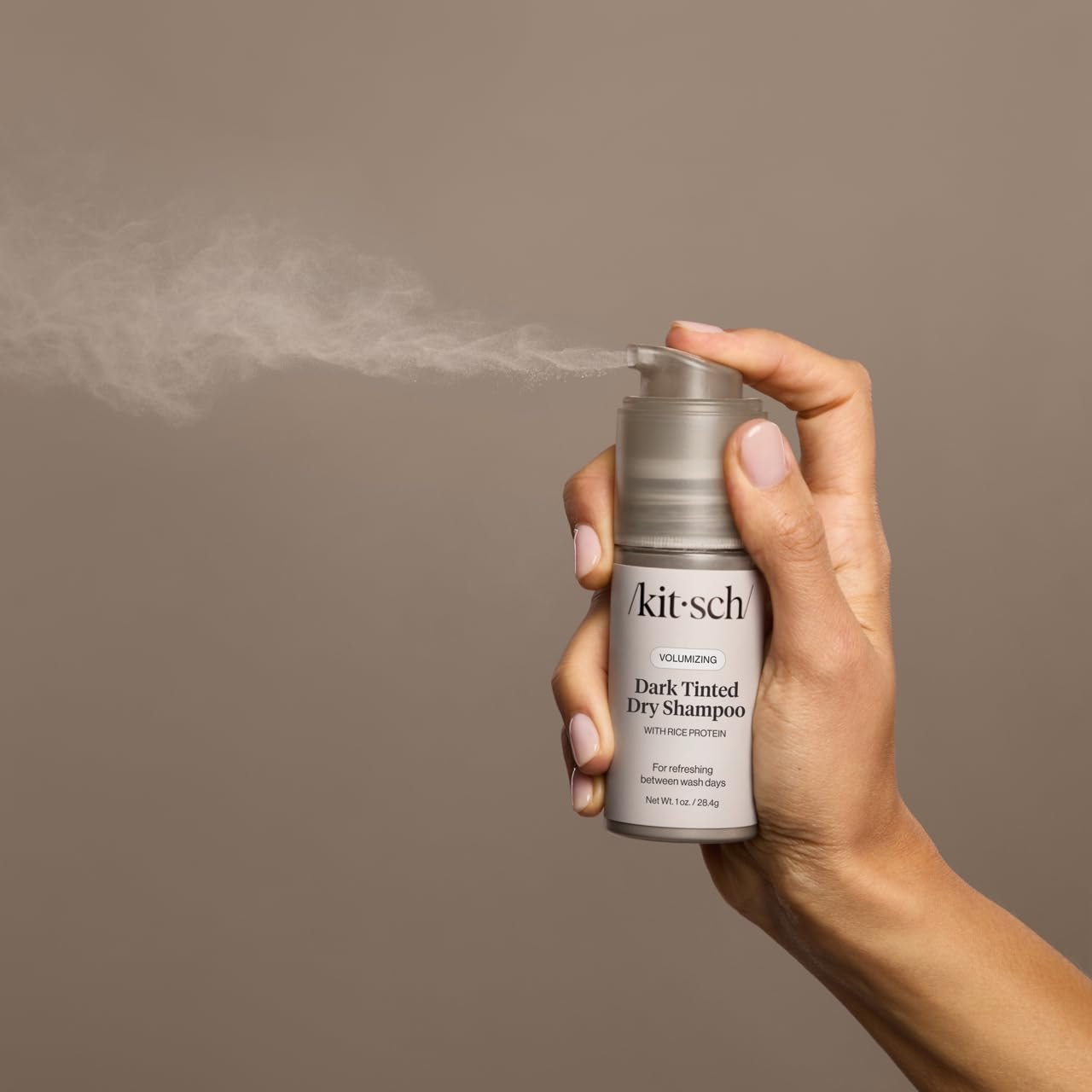 Kitsch Volumizing Rice Protein Dry Shampoo Powder - Dry Shampoo for Women & Men, Dark Hair, No White Cast, Absorbs Oil, Non-Greasy, Fragrance Free, Travel Size | Ideal Gifts for Women- Dark Tinted 1oz - Image 9