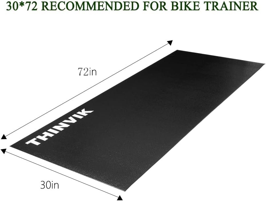 Thinvik Bike Mat for Peloton Spinning Bike & Wahoo Kickr 30×60in /30×72in Bicycle Trainer Mat for Cycleops Rowe Indoor Cycling Exercise Stationary Bike mat with Stone Texture 4mm/6mm Thickness - Image 8