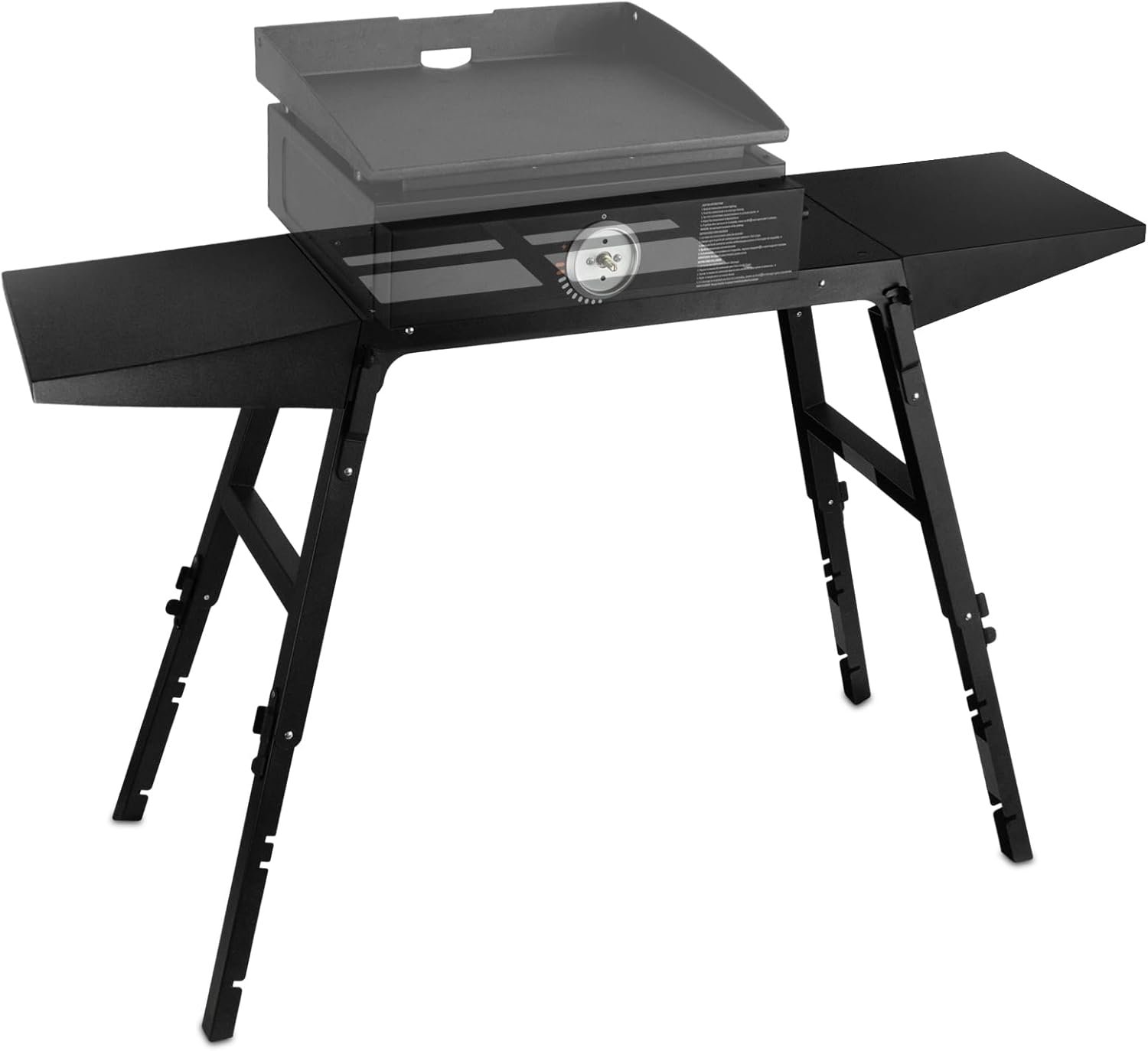 Universal Portable Griddle Stand - Grill Griddles Stand Fit for Blackstone 17” or 22” Propane Table Top Griddle with Two Side Shelf, Ideal for Outdoor Cooking & Camping