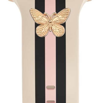 Designer Band with Charms Decor Compatible with Apple Watch Band 38mm 40mm 41mm 42mm 44mm 45mm 46mm 49mm Women Men, Stylish Silicone Sport Wristbands for iWatch Series 11 10 9 8 7 6 5 4 3 2 1 SE/3 Ultra 2/3